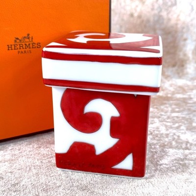 Hermes Balcon du Guadalquivir Porzellan Tee Zuckerdose kleine Dose Behälter mit Box