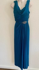 Patra Emerald Green Full-Length Gown Ruched Bodice Beaded Size 10 #215 NWT