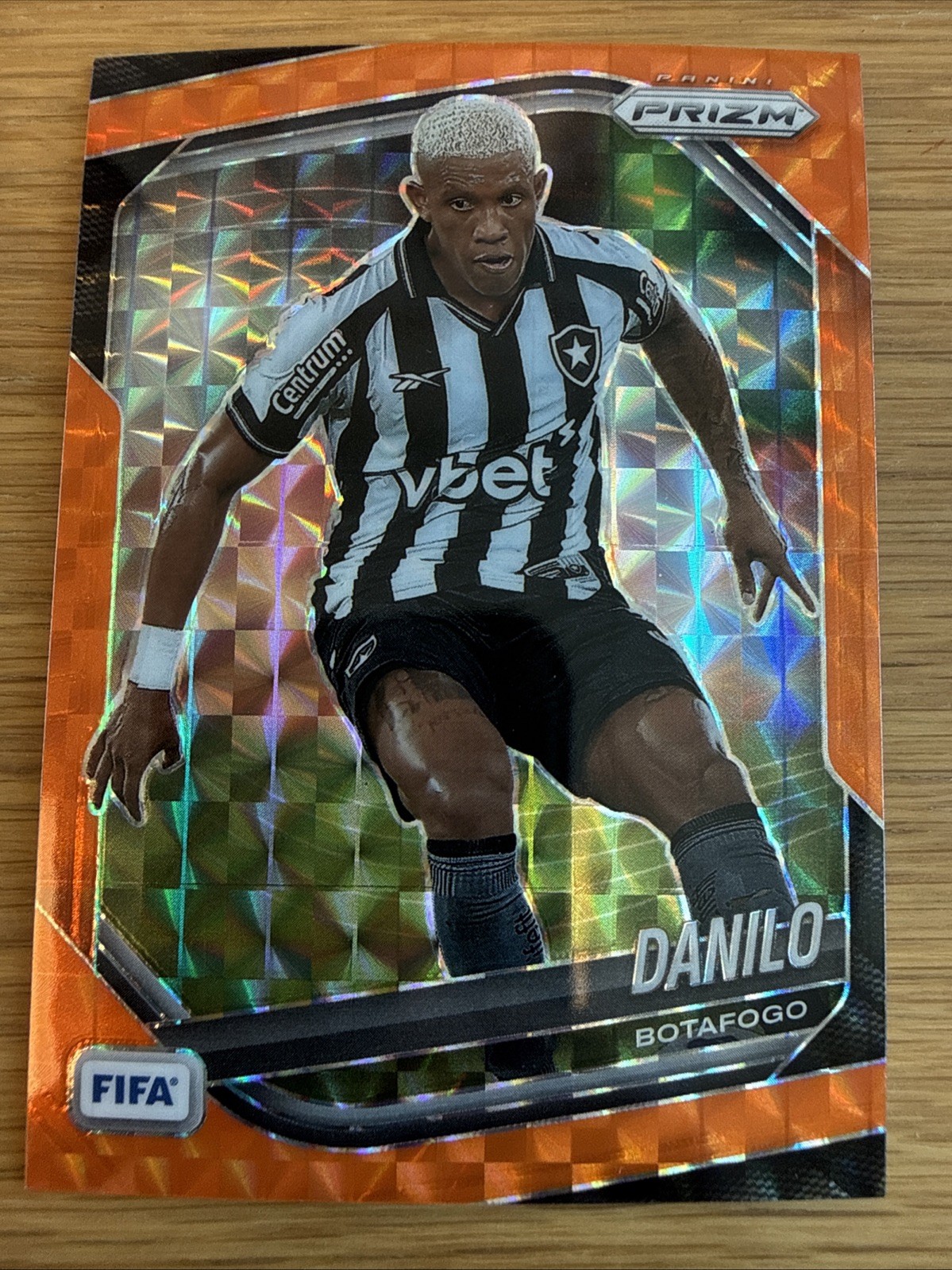 2025-26 Panini Prizm Fifa #70 Danilo Orange Mosaic /299
