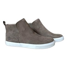 Timberland NEW Skyla Bay Pull-On Sneaker Shoes Canteen Brown Suede High Tops 9.5