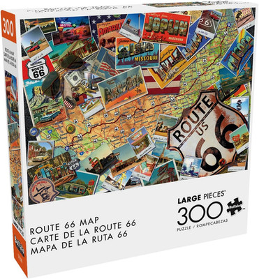 Buffalo Games - Route 66 Map - 300 Large Piece Jigsaw Puzzle SEALED NEW