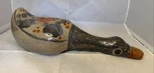 Mexican Hand Painted Tonala Ceramic Art Duck Home Decor Bird Unique Collectible 