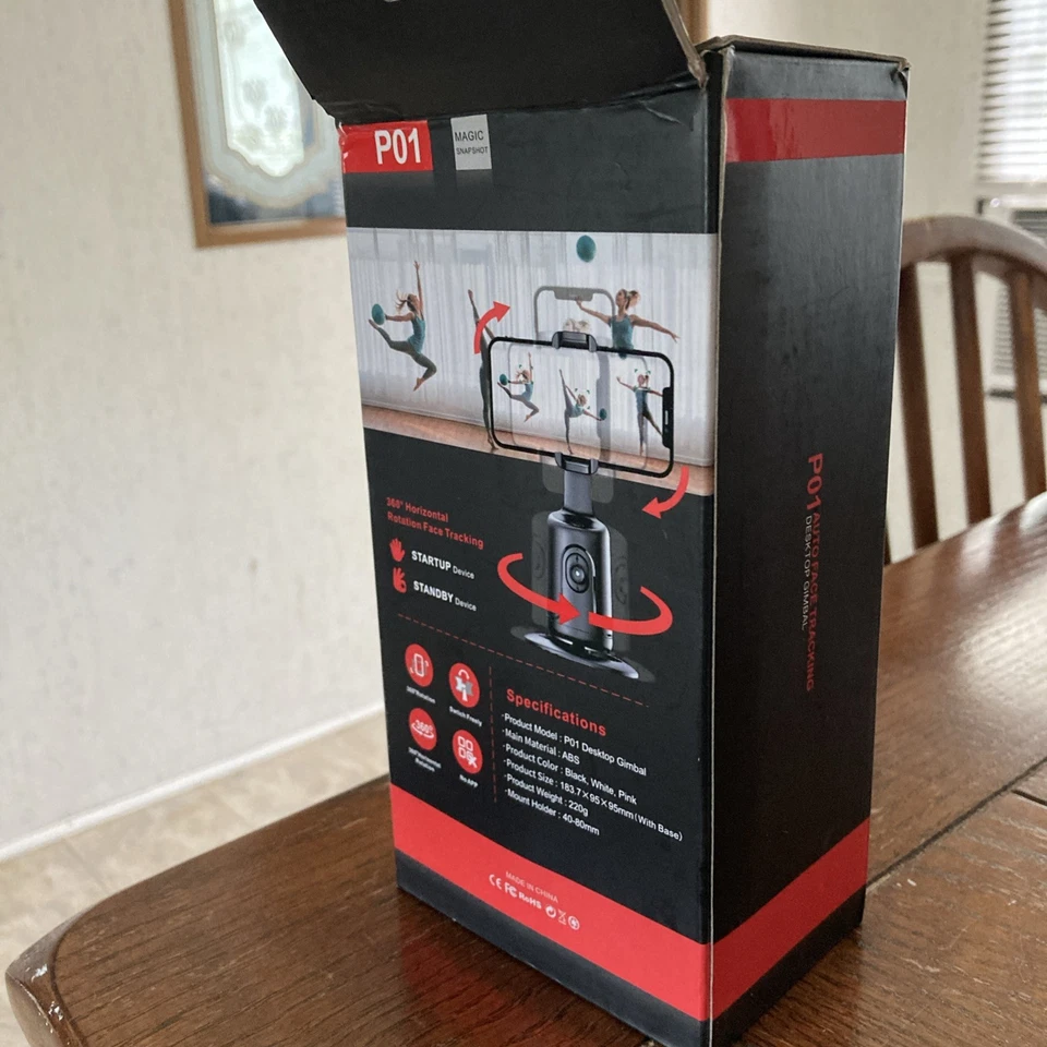 360° Rotation Auto Face Tracking Camera Gimbal Stabilizer Selfie Tripod In Pink - Image 2 of 4