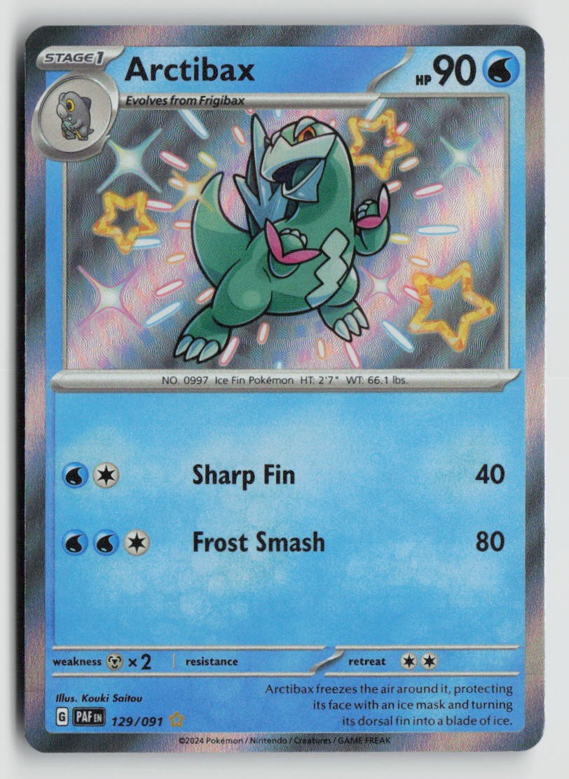 Arctibax 129/091 Pokemon SV: Paldean Fates Shiny Rare NM