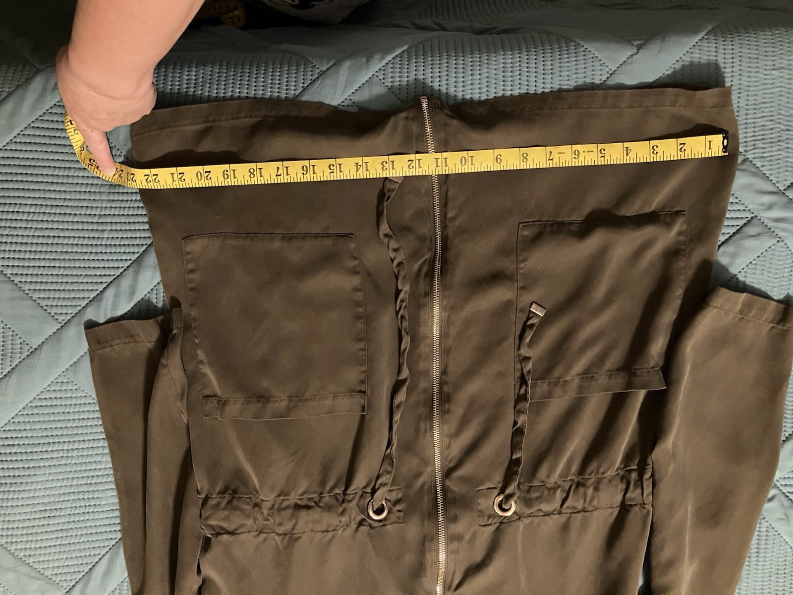 Zara Basic Brown Shirt Jacket Size Medium With Zi… - image 4