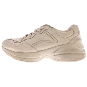 Gucci RHYTON baskets vintage cuir papa blanc 498916 taille 7 Made in Italy