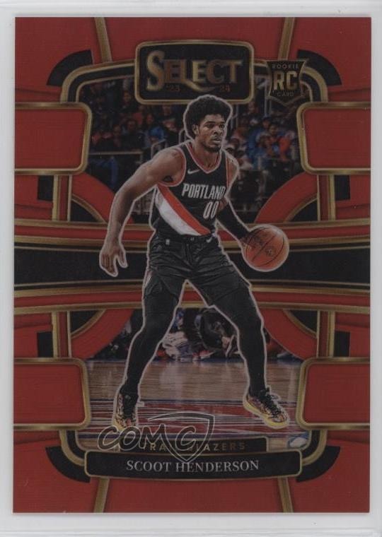 2023-24 Panini Select Concourse Red Prizm 86/199 Scoot Henderson #77 0g90