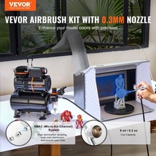 New Airbrush Kit, Dual Fan Air Tank Compressor System Kit with 3.5L Air Storag
