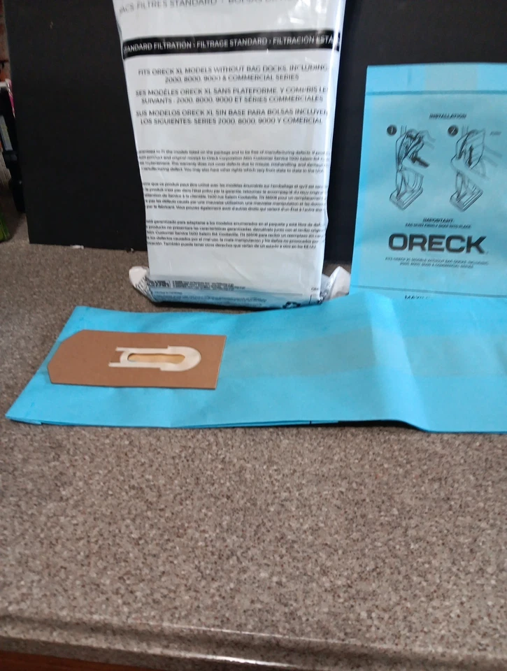 10 piezas Oreck Bolsas de Filtro de Alta Densidad Tipo, Montantes ver fotos Foto 4 de 4