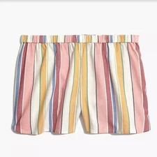 Madewell Bedtime Pajama Shorts Rainbow Stripe Size XS Sleep Lounge