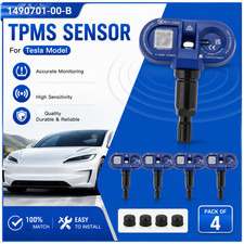 4x Bluetooth TPMS Sensor for 2020-2025 Tesla Model 3/Y/S/X 1490701-00-B