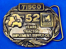 TISCO Tractor Implement Supply Agriculture Farm 52 Years Corn Wheat Belt Buckle