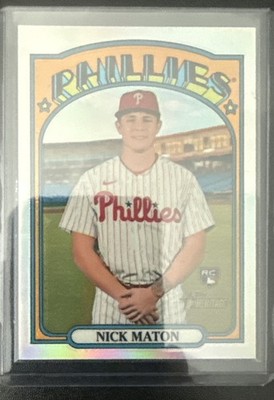 2021 Topps Heritage High Number - Nick Maton #602 Chrome Refractor /572 (RC)