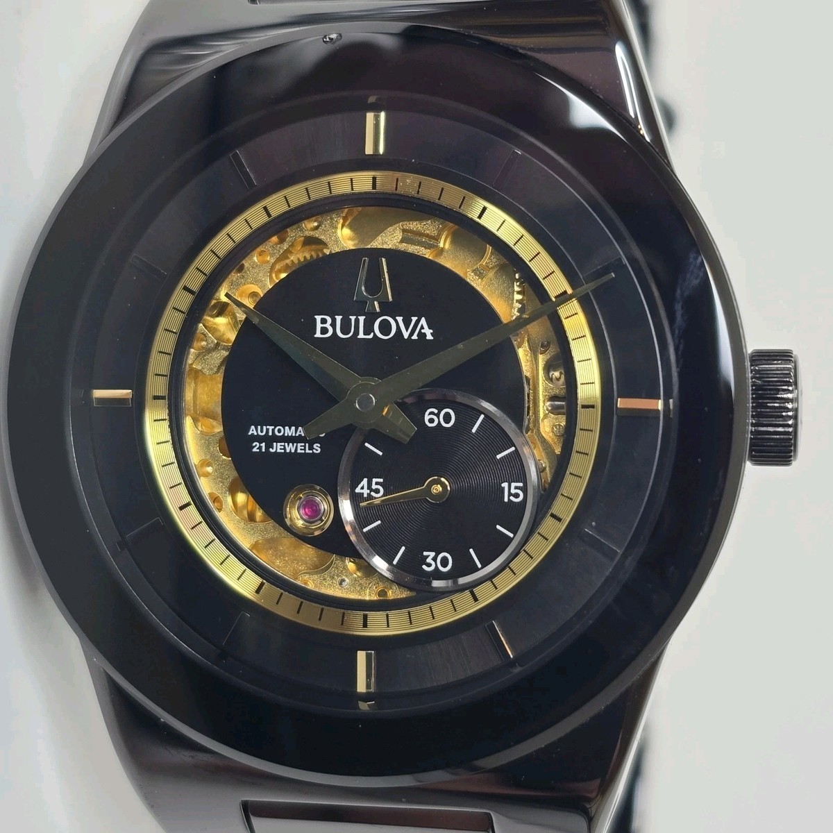 Bulova Modern Millenia Ceramic Automatic Men's Watch 41mm Black