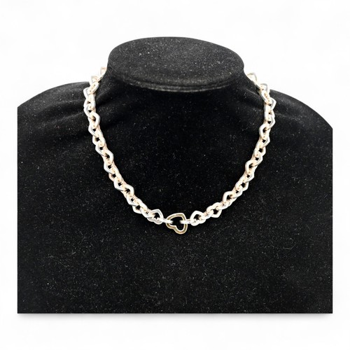 TIFFANY & CO LIEBE HERZ GLIEDERKETTE STERLINGSILBER 18K GELBGOLD BOX