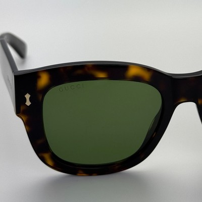 NEW Gucci Sunglasses GG1110S 002 Dark Havana / Green Unisex  display picture 1