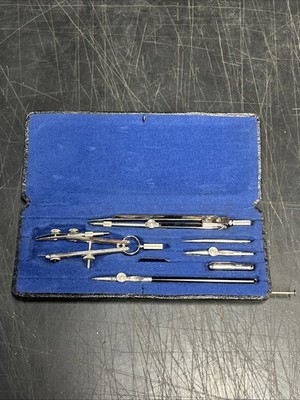 Vintage Ascola (Germany) No. 224 Drafting Kit W/ Original Case / Engineer / 