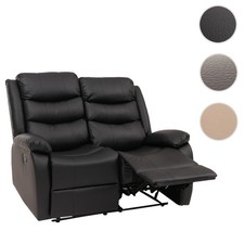 2er Kinosessel HWC-O62, Relaxsessel Sessel mit Armlehne Liegefunktion Kunstleder