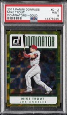 2017 PANINI DONRUSS DOMINATORS GOLD #D-2 MIKE TROUT #/99 PSA 9