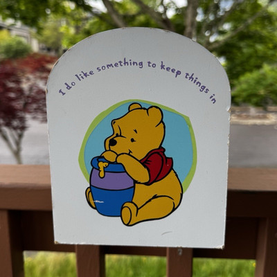 P.J. Toys Winnie the Pooh Hunny Pot Small Wooden Storage Box Caddy Handle