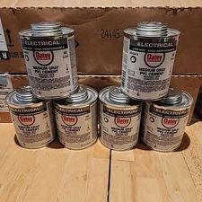 16oz Oatey Electrical Medium Gray PVC Cement (6 Pack)