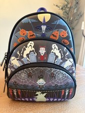 Loungefly The Nightmare Before Christmas Glow Triple Pocket Mini Backpack Bag