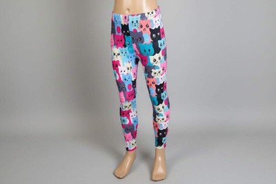 Mädchen süße Kätzchen Katze Leggings, Auswahl an Kindergrößen, dehnbar, nagelneu!