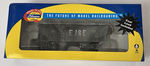 Tolva de 2 bahías Athearn HO Elgin Joliet & Eastern EJ&E 34' #40808 con carga de carbón | Condition: New