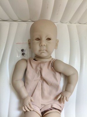 23'' Unpainted Reborn Baby Doll Kit Toddler Blank Mold with Cloth Body Parts Gift
