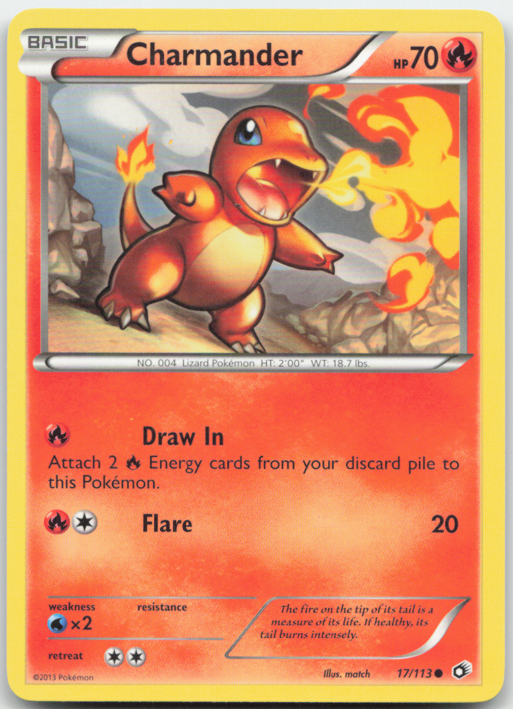 Charmander 17/113 Legendary Treasures Pokemon Card NM