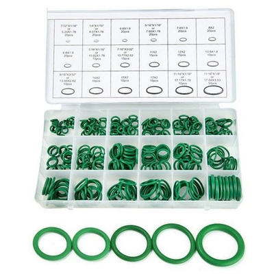 #ad Green Rubber ORing Washer Kit in Resealable Case 270 Pieces 60 characters GBP 33.90