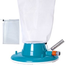 Swimming Pool Leaf Terminator Vacuum, 15" Cleaner, 2 Debris Eater Bags, 8 Jets