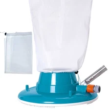 Swimming Pool Leaf Terminator Vacuum, 15" Cleaner, 2 Debris Eater Bags, 8 Jets