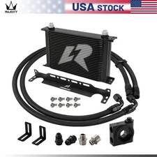 LR AN10 25 Row Oil Cooler Kit+73 Degree Thermostat Sandwich Plate kit Black