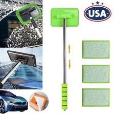 3× Car Extendable Handle Windshield Cleaner Telescopic Glass Wiper Cleaning Tool