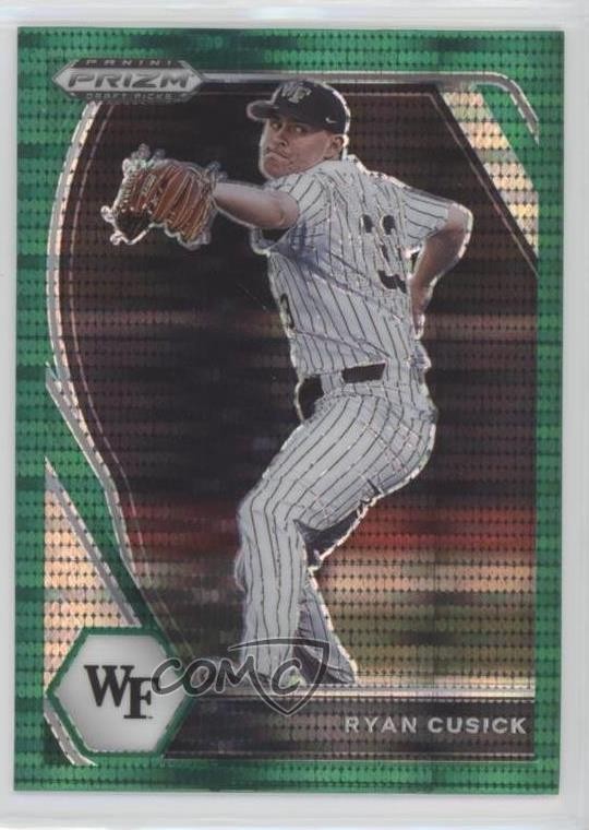 2021 Panini Prizm Draft Picks Green Pulsar Prizm Ryan Cusick #PDP24 fm0