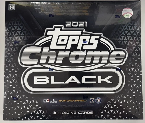 2021 TOPPS CHROME BLACK BASEBALL HOBBY BOX 1 ENCASED CHROME AUTO PER BOX