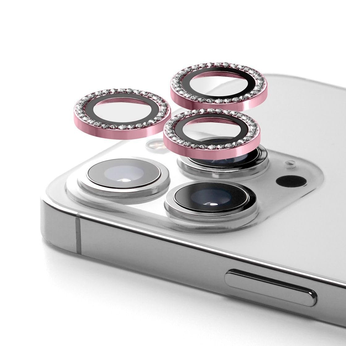 CASETiFY Rhinestone Camera Protector for iPhone 15 Pro Max Sakura Pink-image