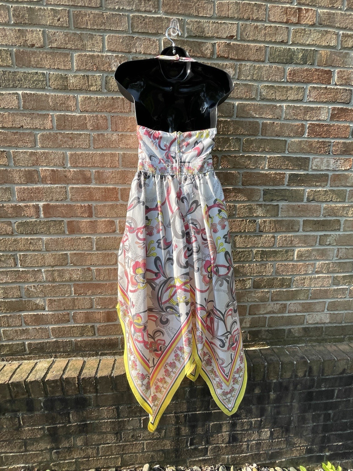 Y2K coachella Festival Babydoll Halter Dress Sz 6 Handkerchief Hem Fairy Boho thumbnail 4