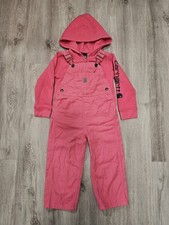 Carhartt Girl's Toddler Pink Overalls  Jacket, Size 3T