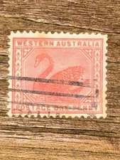 Western Australia. 1905/12 1d Carmine. SG 139b Used