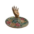 Vintage NIPPON HAND RING HOLDER DISH Gold Moriage Gilt China  — photo 5