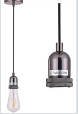 Image of Black Nickel Ceiling Pendant Light Fitting,