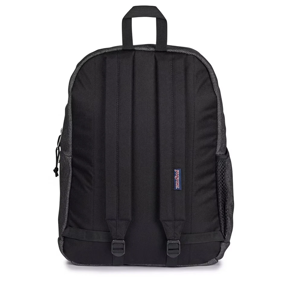 Mochila JanSport Cross Town Plus Remix 17" - Negra: carcasa de mezclilla abstracta, Foto 2 de 4