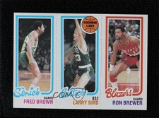 1980-81 Topps Fred Brown Larry Bird Ron Brewer #198-31-228 HOF 04dh
