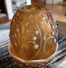 Vintage Fenton Art Glass fairy lamp in the "Lily of the Valley" pattern