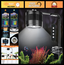 LED Aquarium Clip-On Light with Controller, 3 Modes, Timer 6 Brightness Levels