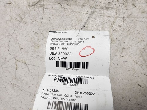 2011-2013 Infiniti QX56 Headlamp Control Ballast Chassis Lamps OEM 28474-8991C - Picture 6 of 12