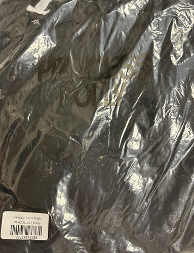 Pantalones para mujer Princess Polly Zanzíbar negros talla US 6 nuevos - Imagen 5 de 6