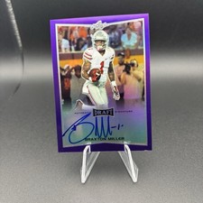 2016 LEAF DRAFT BRAXTON MILLER STATE PRIDE CHROME AUTO PURPLE /25 AUTO OSU RC